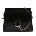 Sac Chloé Medium Cuir de veau and Daim Faye Bandoulière - Noir