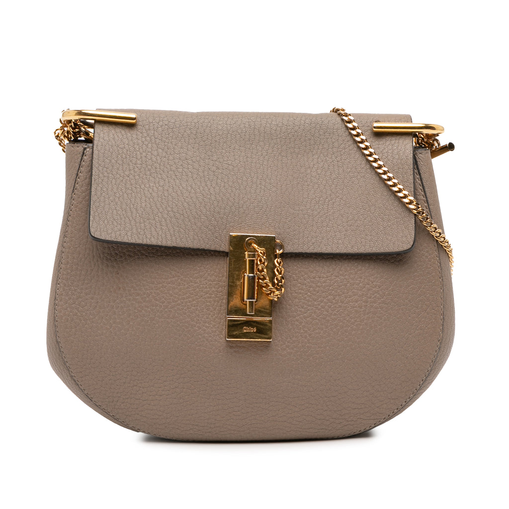 Sac Chloé Small Cuir Drew Bandoulière - Marron