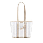 Sac Balenciaga Medium Woven Cuir de veau Barbes East West Cabas Bag - Gris