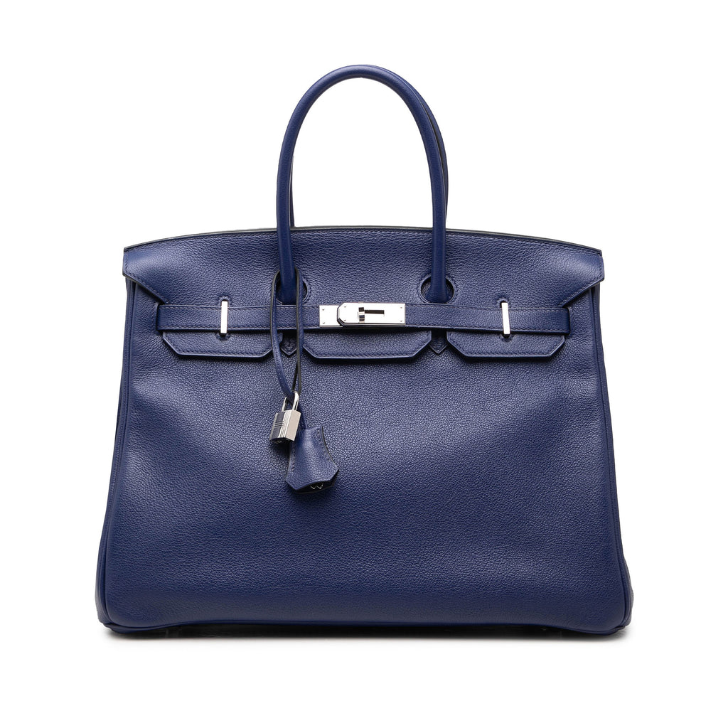 Hermès Limited Edition Taurillon Novillo Sea Surf and Fun Birkin Retourne 35 - Bleu