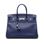 Hermès Limited Edition Taurillon Novillo Sea Surf and Fun Birkin Retourne 35 - Bleu