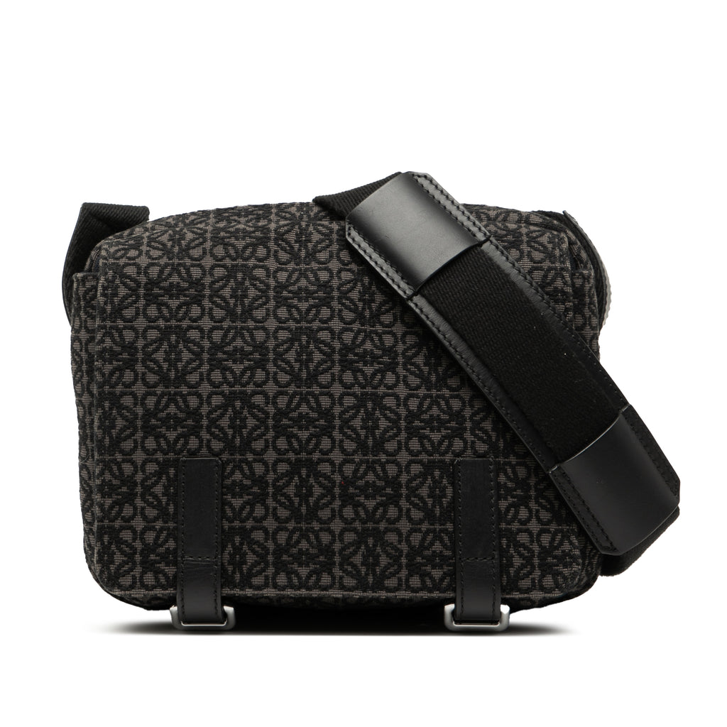 Sac Loewe XS Anagram Toile Military Sac messager - Noir