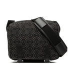Sac Loewe XS Anagram Toile Military Sac messager - Noir