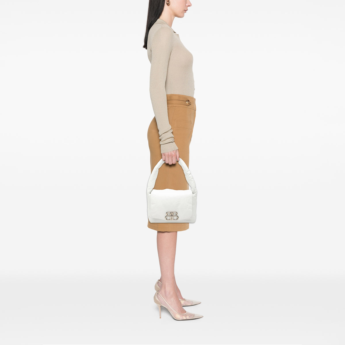 Sac Balenciaga Small Cuir de veau Monaco Sling Sac porté épaule – photo 7