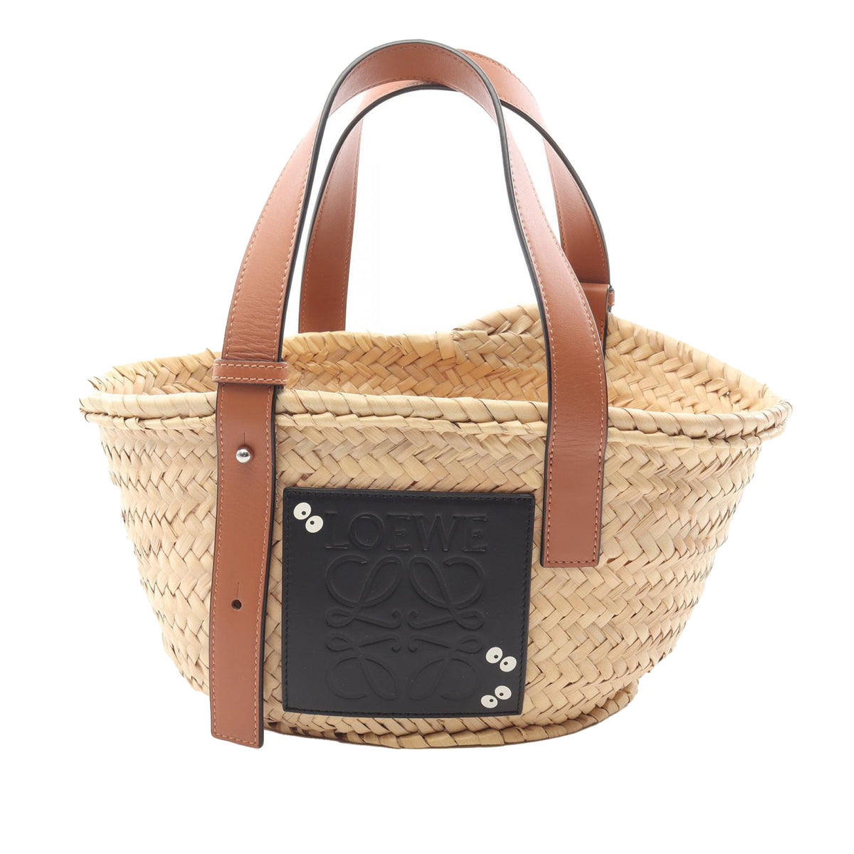 Sac Loewe Studio Ghibli My Neighbor Totoro Small Raphia Dust Bunnies Basket Cabas - Marron