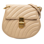 Sac Chloé Small Quilted Cuir Drew Bijou Bandoulière - Beige