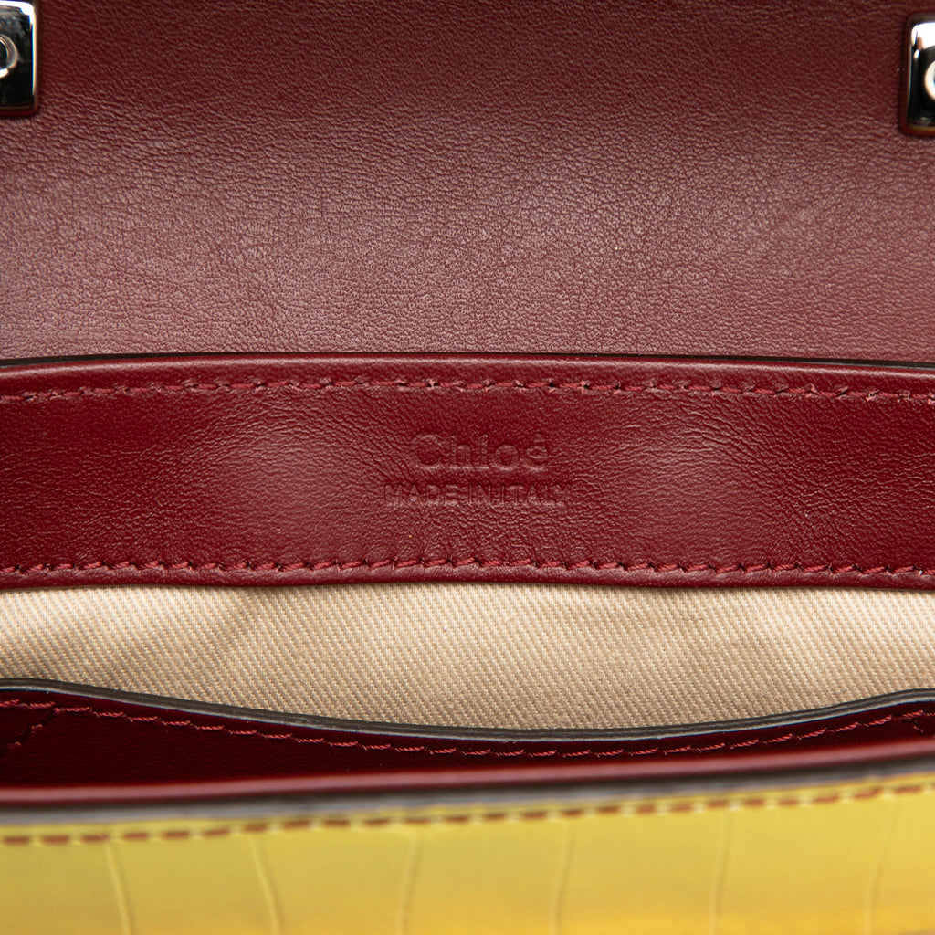 Sac Chloé Mini Croc Embossed Ombre Cuir de veau C Sac à main – photo 5