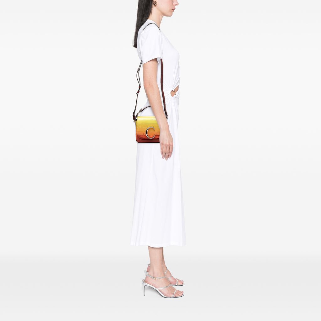 Sac Chloé Mini Croc Embossed Ombre Cuir de veau C Sac à main – photo 6