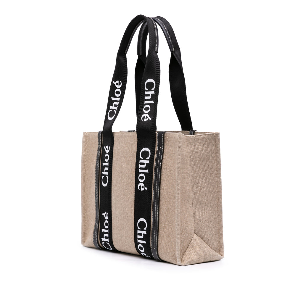Sac Chloé Medium Toile Woody Cabas – photo 2