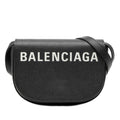 Sac Balenciaga Grained Cuir de veau Logo Ville Day Bandoulière XS - Noir