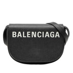 Sac Balenciaga Grained Cuir de veau Logo Ville Day Bandoulière XS - Noir