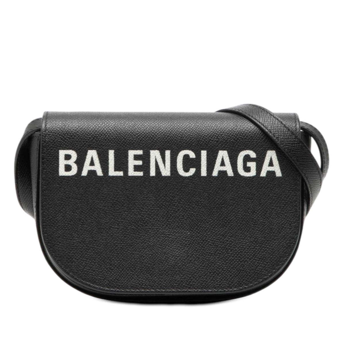 Sac Balenciaga Grained Cuir de veau Logo Ville Day Bandoulière XS - Noir