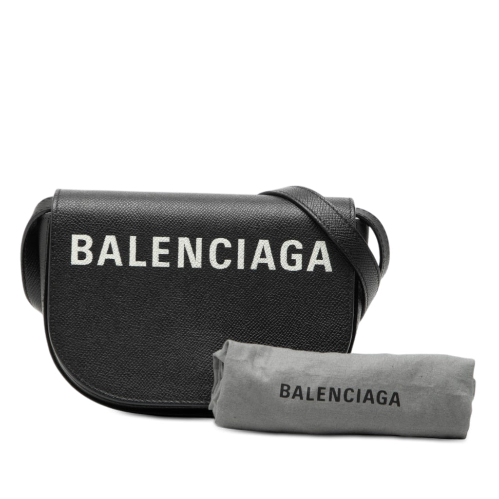 Sac Balenciaga Grained Cuir de veau Logo Ville Day Bandoulière XS – photo 9