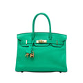 Hermès Clemence Birkin Retourne 30 - Vert