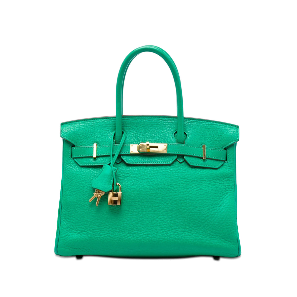 Hermès Clemence Birkin Retourne 30 - Vert
