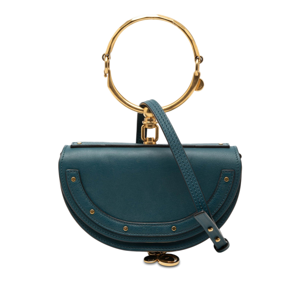 Sac Chloé Mini Cuir de veau Nile Bracelet Sac à main - Bleu