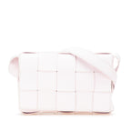 Sac Bottega Veneta Nappa Intrecciato Cassette Bandoulière - Rose