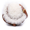 Sac Chloé Mini Shearling and Cuir de veau Marcie Saddle Bandoulière - Marron
