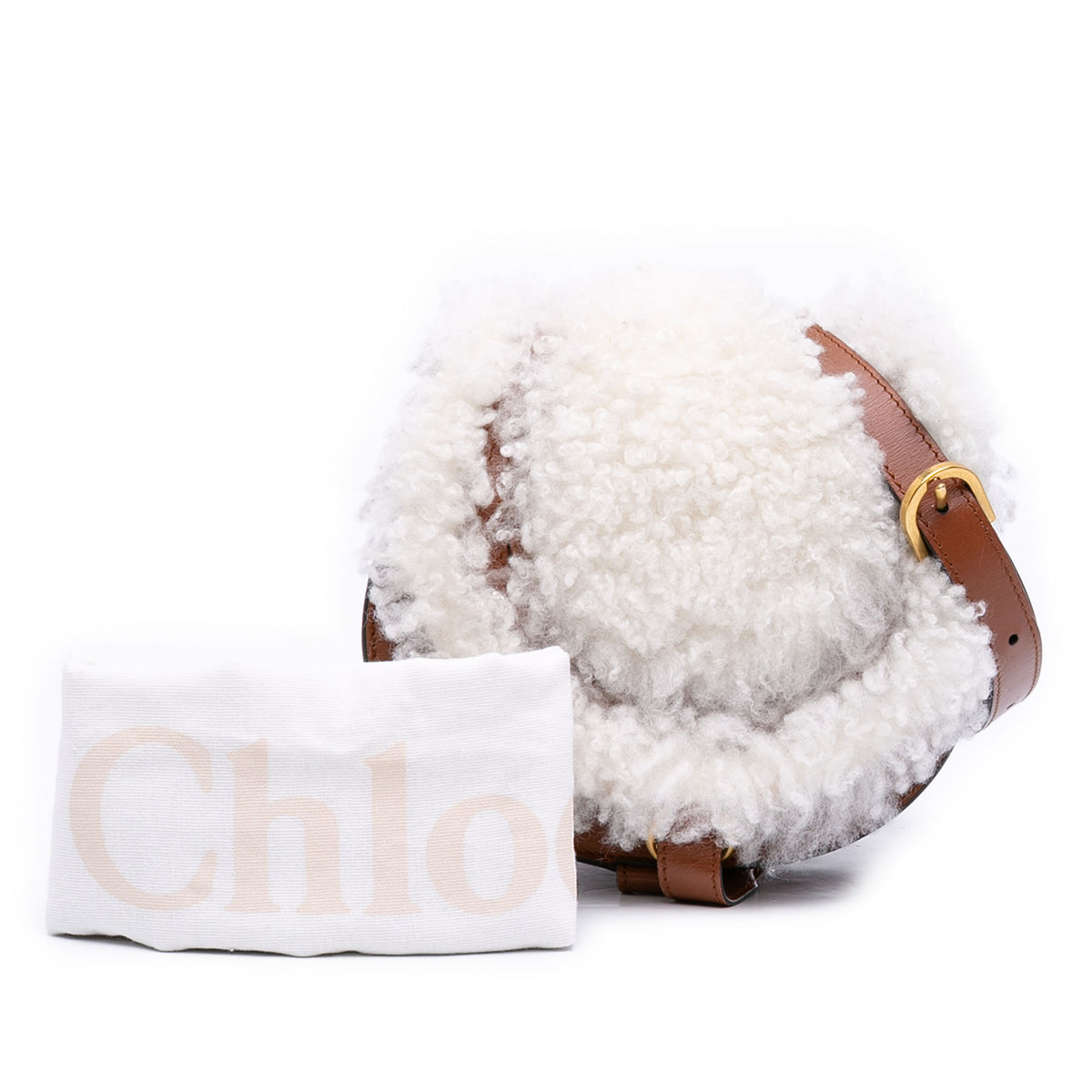 Sac Chloé Mini Shearling and Cuir de veau Marcie Saddle Bandoulière – photo 12