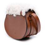 Sac Chloé Mini Shearling and Cuir de veau Marcie Saddle Bandoulière – photo 2