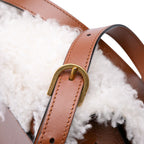 Sac Chloé Mini Shearling and Cuir de veau Marcie Saddle Bandoulière – photo 7