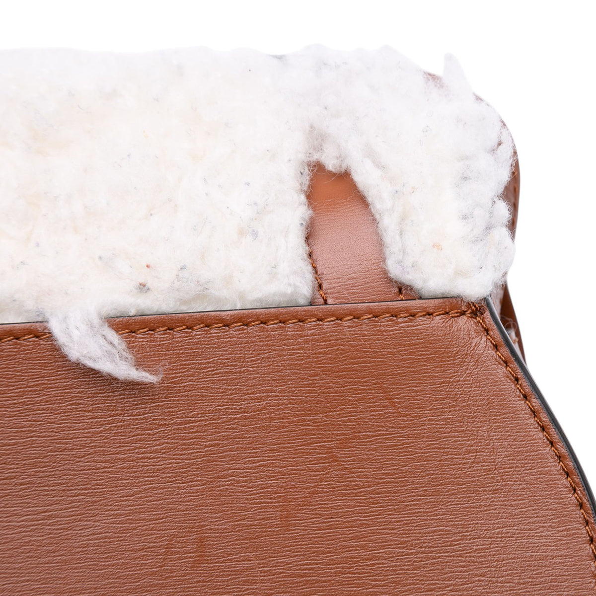 Sac Chloé Mini Shearling and Cuir de veau Marcie Saddle Bandoulière – photo 8