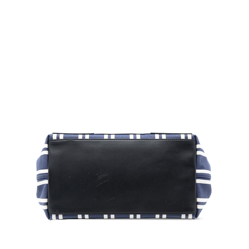 Sac Balenciaga Toile Striped Navy Cabas S – photo 3