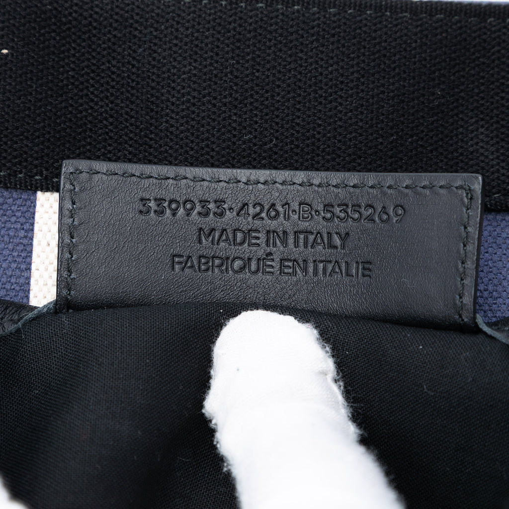 Sac Balenciaga Toile Striped Navy Cabas S – photo 6