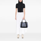 Sac Balenciaga Toile Striped Navy Cabas S – photo 7