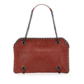 Sac Bottega Veneta Textured Cuir Whipstitch Duo Sac porté épaule - Rouge