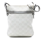 Sac Loewe Anagram Coated Toile Bandoulière - Blanc