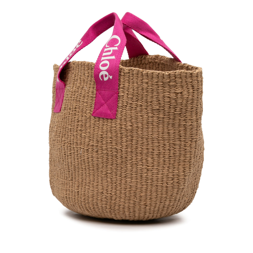 Sac Chloé Mifuko Kids Natural Fiber Woody Basket Cabas – photo 2