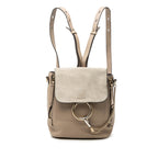 Sac Chloé Small Cuir de veau and Daim Faye Sac à dos - Marron