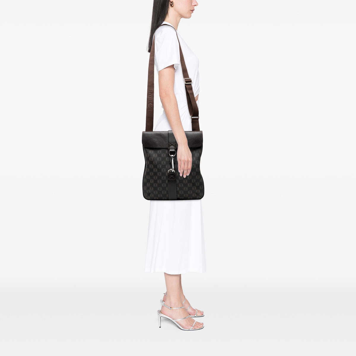 Sac Loewe Anagram Coated Toile Bandoulière – photo 7