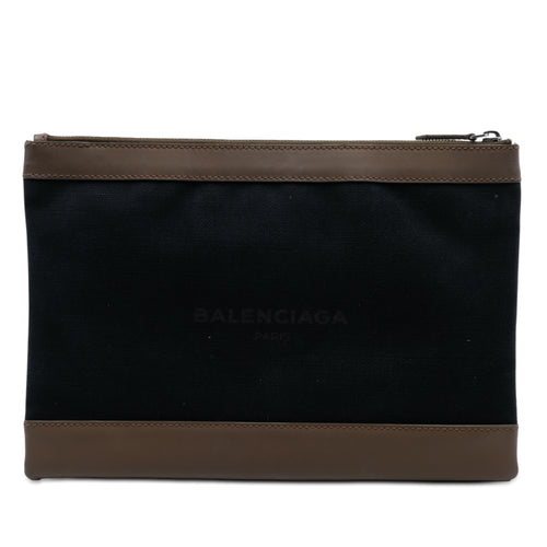 Bag Balenciaga Canvas Navy Clip M Clutch - Black