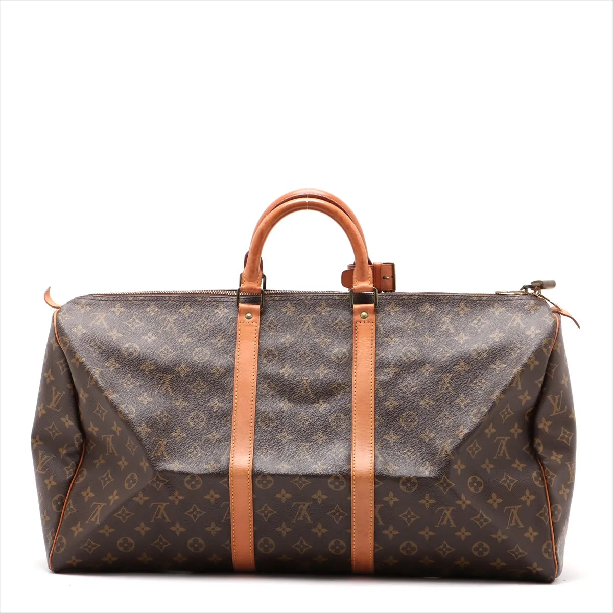 Sac Keepall Vintage 55 en cuir Monogram marron