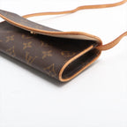 Sac Monogram Pochette Twin PM en toile Monogram Marron