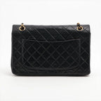 Sac Timeless Medium Classic Matelasse Lambskin Single Flap en cuir noir