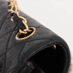 Sac Timeless Medium Classic Matelasse Lambskin Single Flap en cuir noir