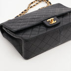 Sac Timeless Medium Classic Matelasse Lambskin Single Flap en cuir noir