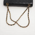 Sac Timeless Medium Classic Matelasse Lambskin Single Flap en cuir noir