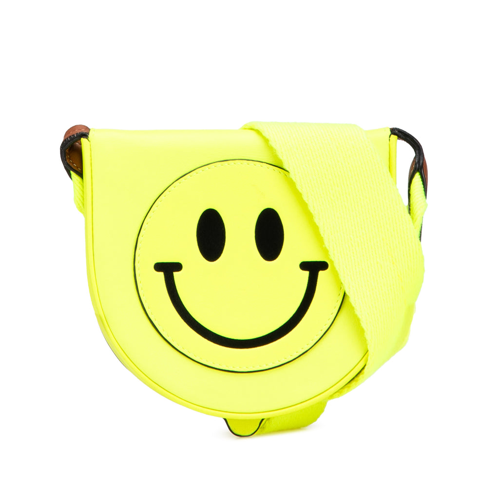 Sac Loewe Small Smooth Cuir de veau Smiley Heel Bandoulière - Jaune