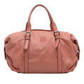 Sac Loewe Embossé Cuir Anagram Boston Bag - Orange