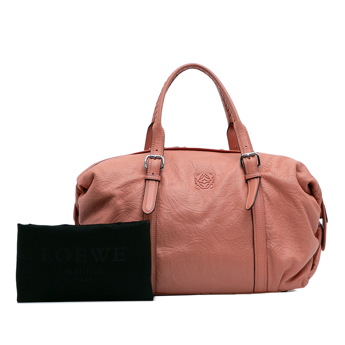 Sac Loewe Embossé Cuir Anagram Boston Bag – photo 11