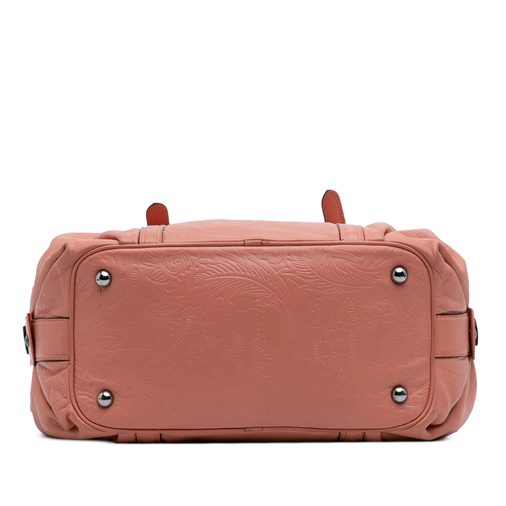Sac Loewe Embossé Cuir Anagram Boston Bag – photo 3