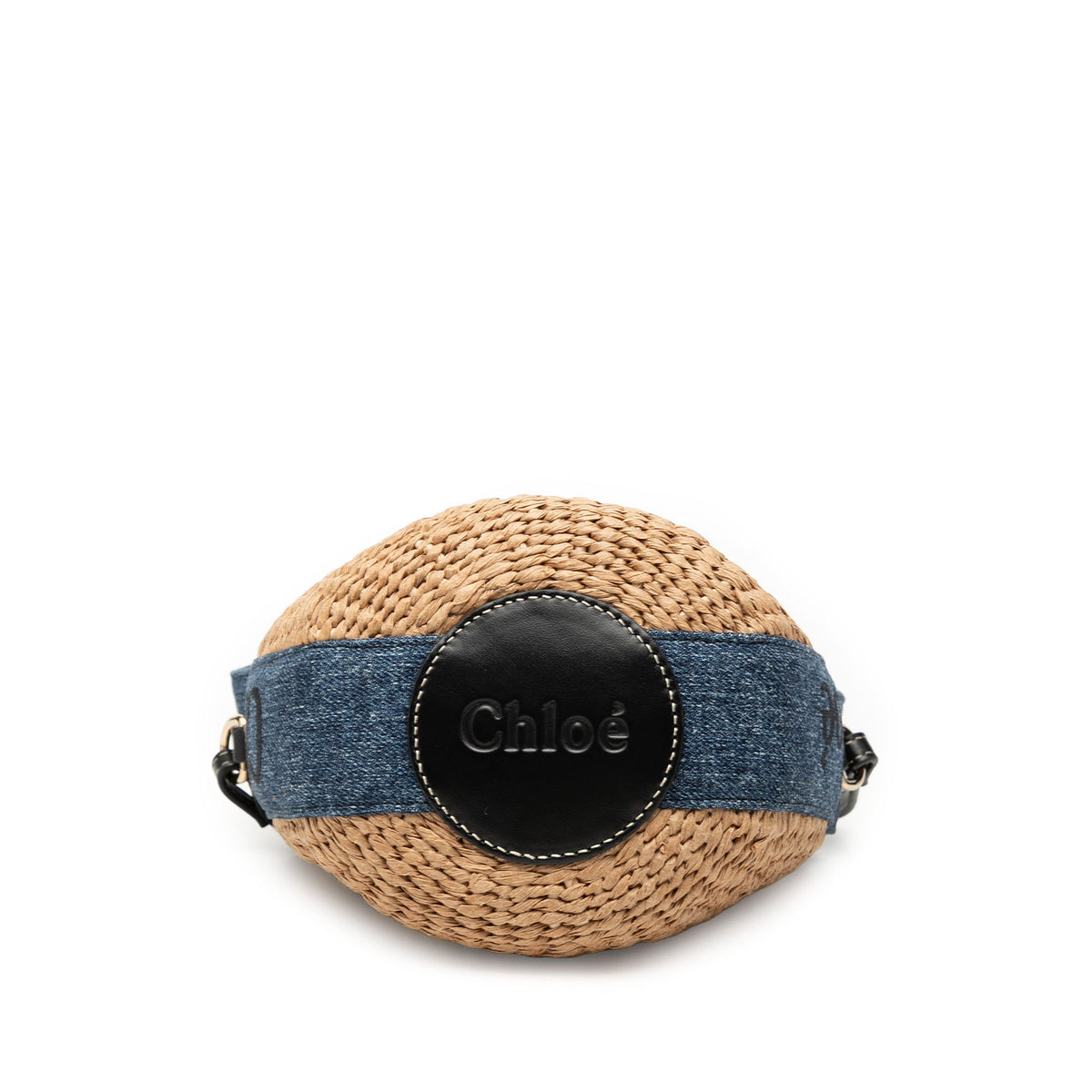 Sac Chloé Small Raphia Woody Basket Sac seau – photo 3