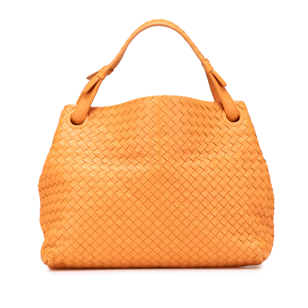 Sac Bottega Veneta Medium Nappa Intrecciato Garda Cabas - Orange