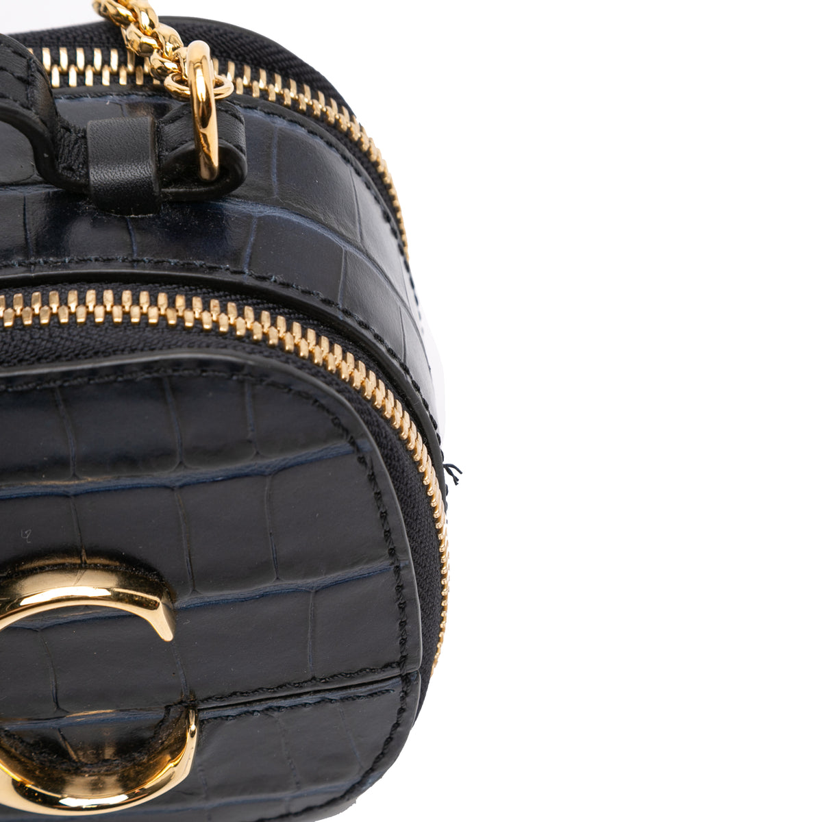 Sac Chloé Mini Croc Embossed Cuir C Vanity Bag – photo 8