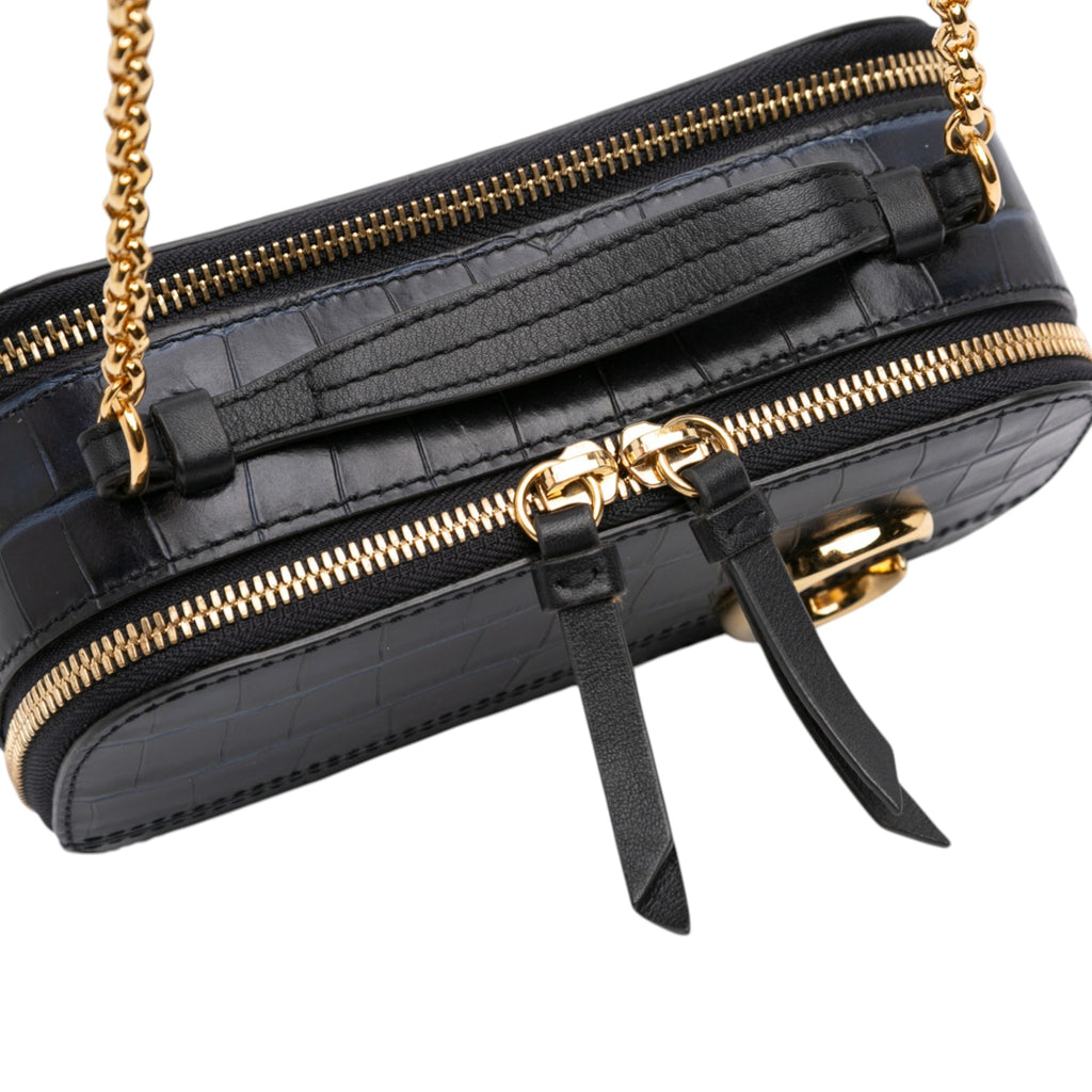 Sac Chloé Mini Croc Embossed Cuir C Vanity Bag – photo 9
