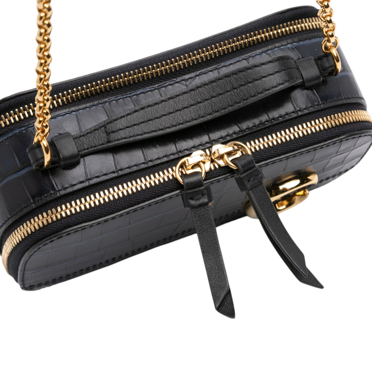 Sac Chloé Mini Croc Embossed Cuir C Vanity Bag – photo 9